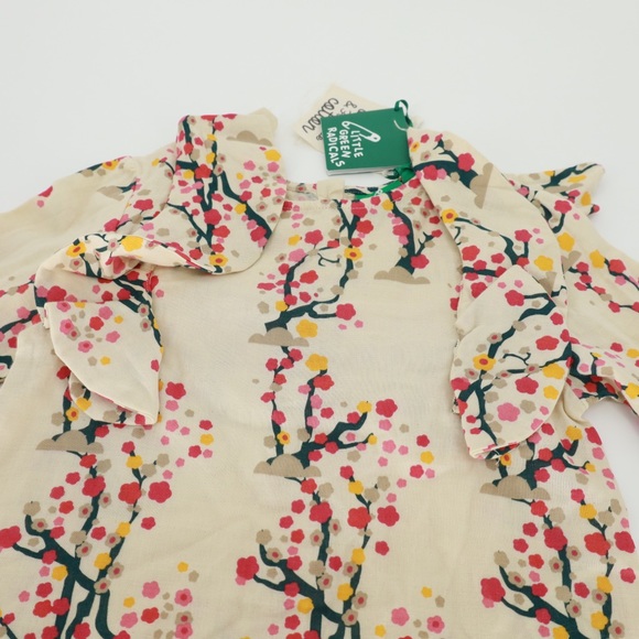 NWT LITTLE GREEN RADICALS WINTER BLOSSOM ‎ RUFFLE TOP - Picture 7 of 7